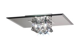 Theo Crystal Ceiling Lights Deco Ringed & Square Crystal Fittings Theo Crystal Ceiling Lights Deco Ringed & Square Crystal Fittings